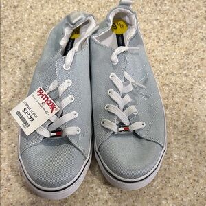 Tommy Hilfiger Light Blue and White Casual Sneakers